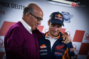 Dorna CEO Carmelo Ezpeleta and Dani Pedrosa