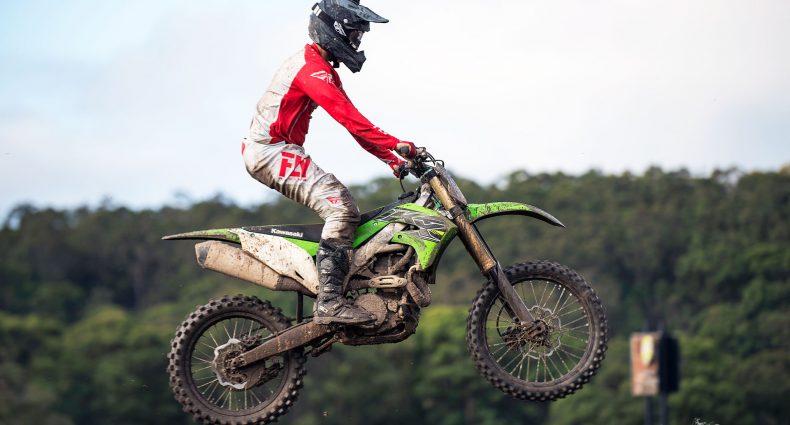 Guy Streeter attends the 2019 Kawasaki KX450 Launch for BikeReview.com.au