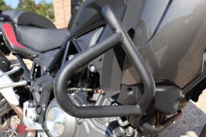 2018 Benelli TRK 502X - Standard crash bars offer good protection and are ready for spotlights