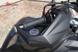 2018 Benelli TRK 502X - Simple handguards, meaning cheap to replace, with no integrated indicators