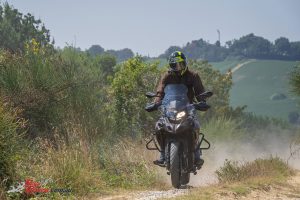 The TRK 502X isn't really presented as a full adventure tourer, instead offering a 'light' adventure experience, with strong touring and commuting abilities.