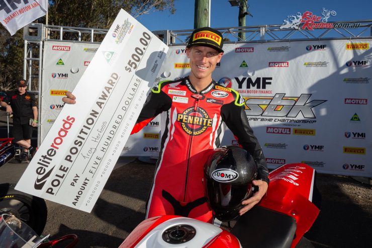 Troy Herfoss kicked off the weekend claiming Pole position