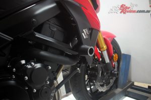 Oggy Knobbs and Axle Oggys are now available for the 2017-2018 Suzuki GSX-S750