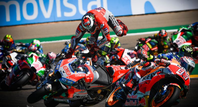 A first corner crash ruled Lorenzo out of contention