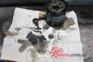 The oil filter and magnetic sump plug are crucial to keeping your engine safe from debris during its early life.
