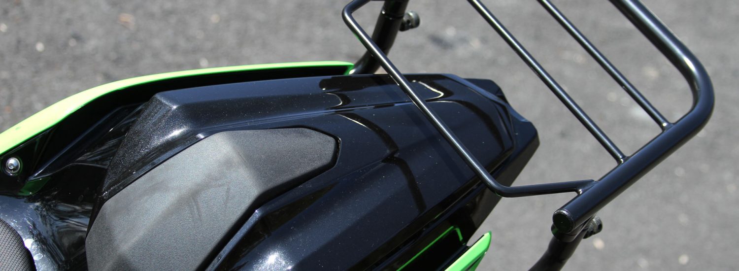 The Ventura EVO Rack and Kawasaki Seat Cowl are a great sporty combo