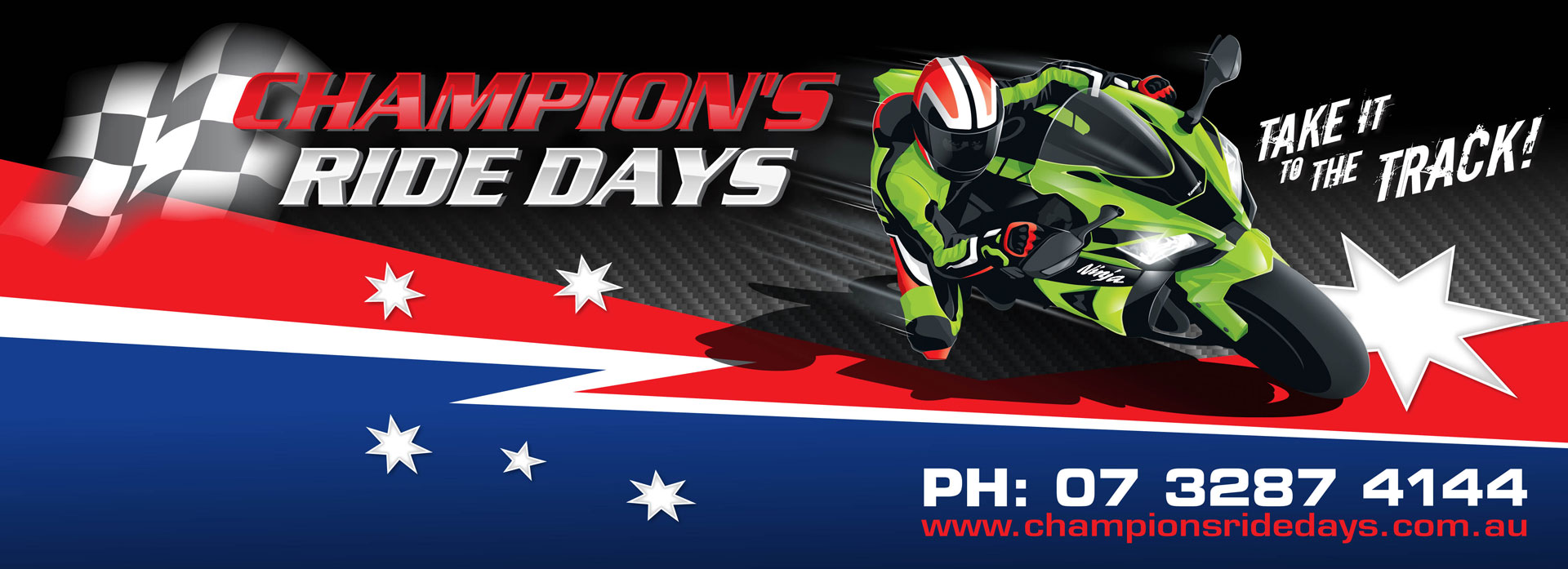 Kawasaki's Team Green Australia Ride Days are managed by Champion's Ride Days