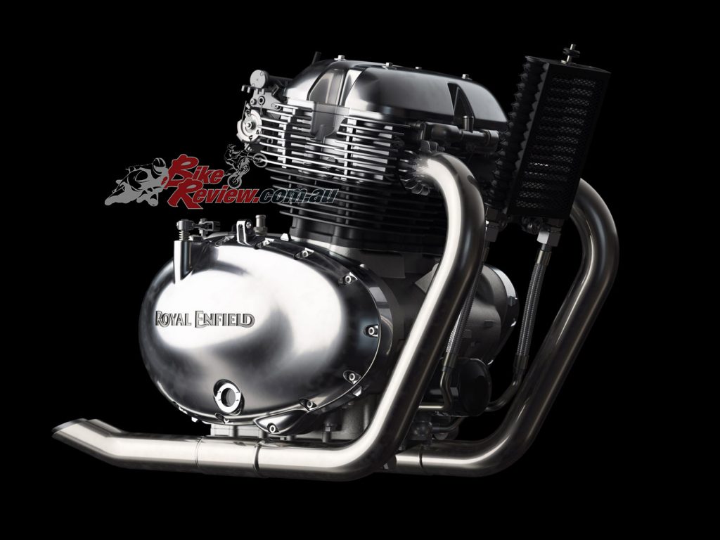 The finish of the twin powerplant is superb and reflects the heritage of the bikes. 
