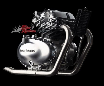 The finish of the twin powerplant is superb and reflects the heritage of the bikes.