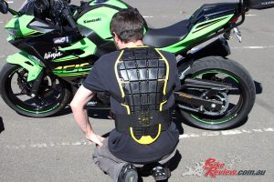 The Spidi Back Warrior EVO back protector offers good comfort and fitThe Spidi Back Warrior EVO back protector offers good comfort and fit