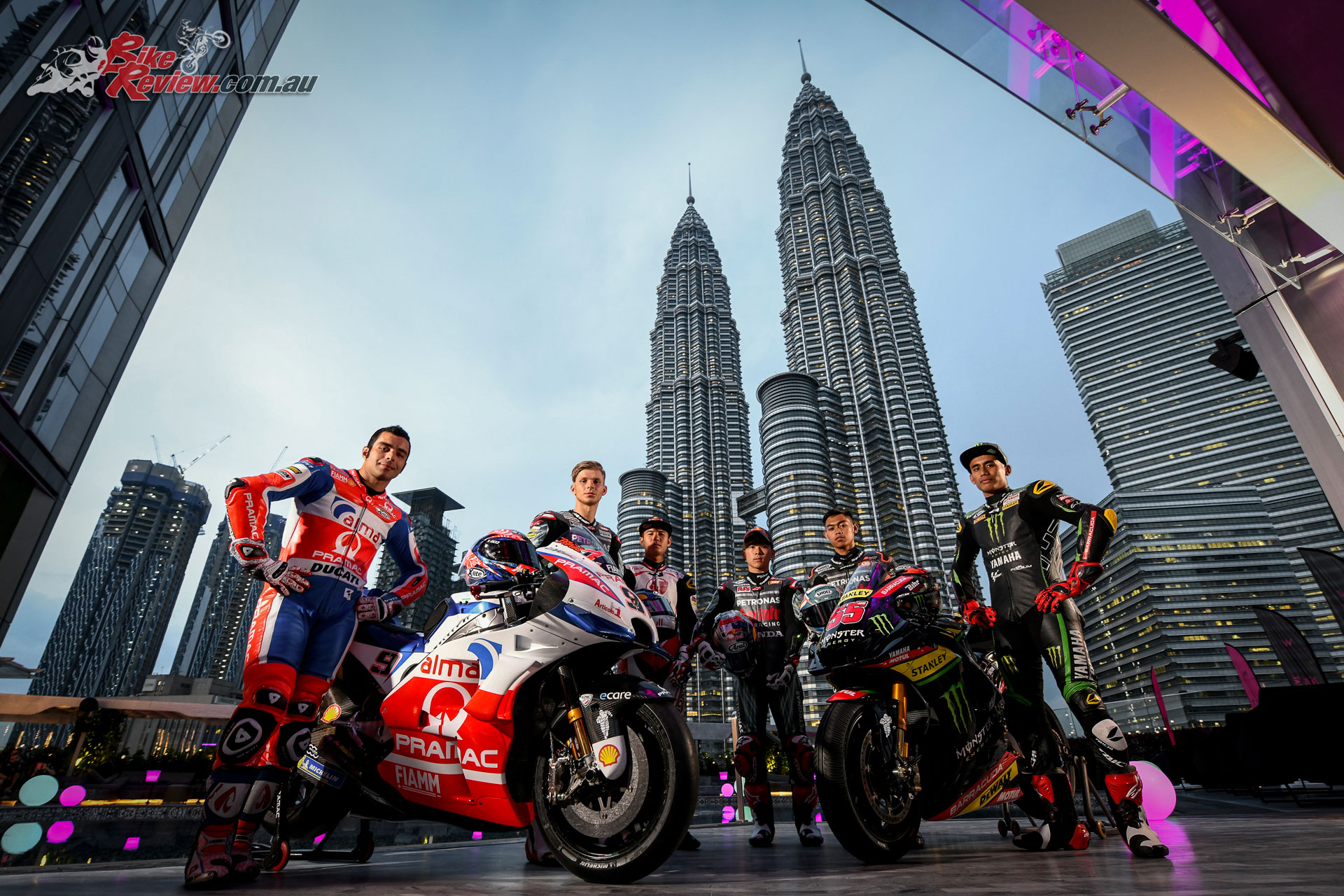Hafizh Syahrin, Khairul Idham Pawi, Adam Norrodin, Danilo Petrucci, Niki Tuuli and Ayumu Sasaki- MotoGP 2018 Kuala, Lumpur, Malaysia