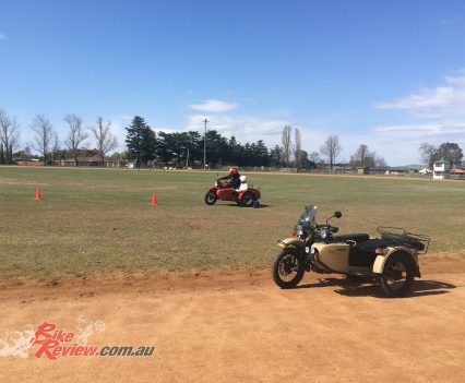 The opportunity to test a sidecar for the first time in the safety of a closed environment rather than on the open road was fantastic for those keen to have a ride.