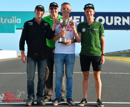 2019's Phil Irving Memorial Trophy winners - Lachlan Hill, Levi Day, Tom Bramich - Image by Russell Colvin