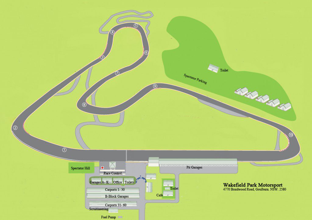 Wakefield Park is a 2.2km track built in 1994 that sits just outside of Goulburn, NSW and has seen some spectacular racing from ASBK, V8 Supercars and numerous other national level race events.