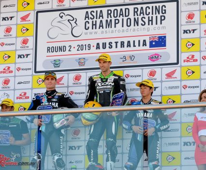 Bryan Staring on the ARRC podium at Talem Bend - Image by Foremost Media