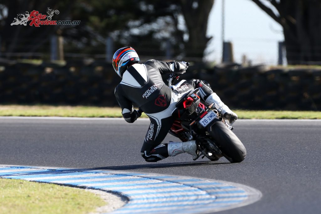 The wide range of settings available for traction control, engine mapping and throttle sensitivity meant getting all of that power to the ground was no problem, even on the demanding Phillip Island surface.