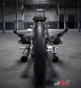 Revival Birdcage from Revival Cycles featuring BMW's Big Boxer intended for the cruiser segment