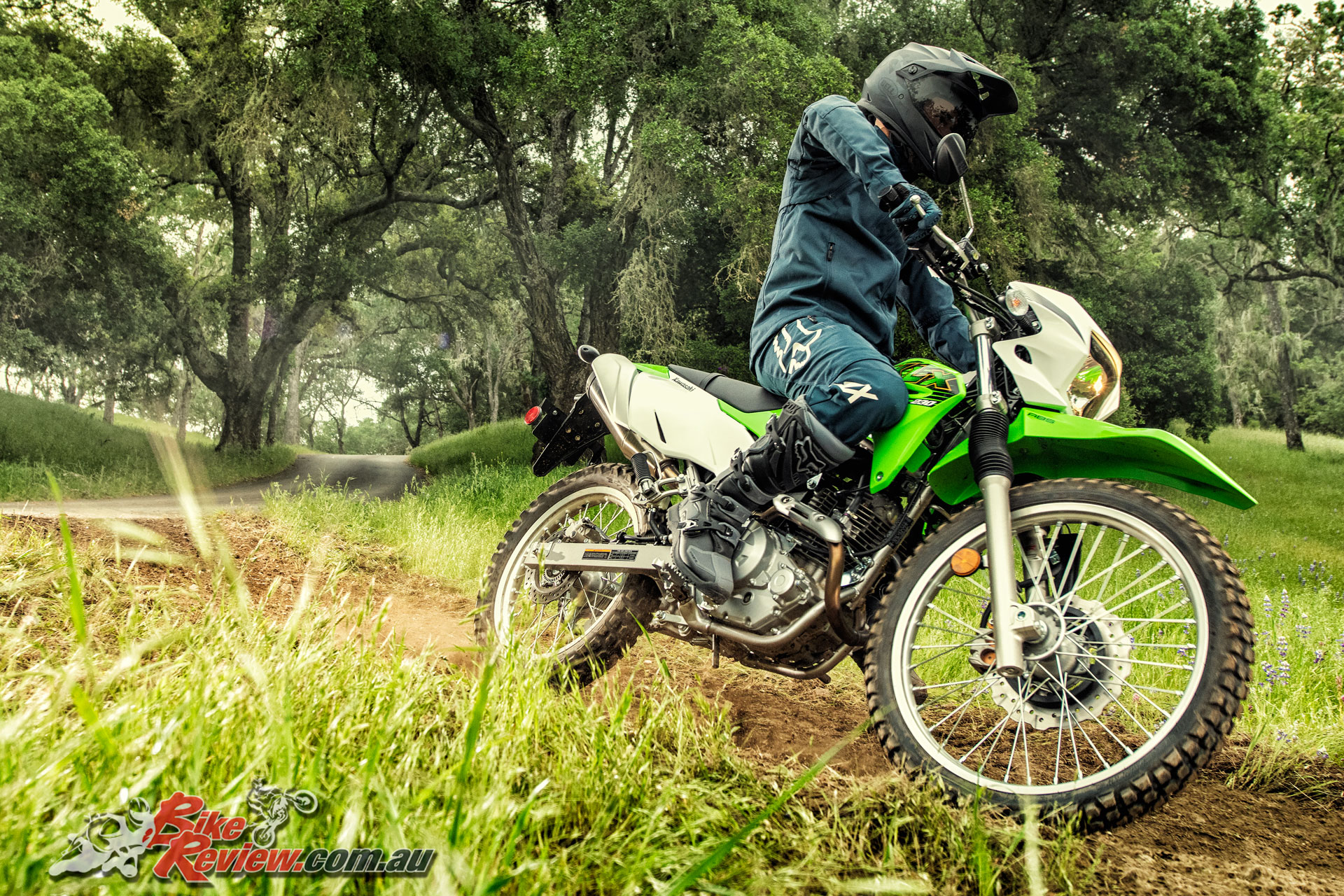 2019 Kawasaki KLX230 featuring an all new dual purpose ABS designed with Bosch 