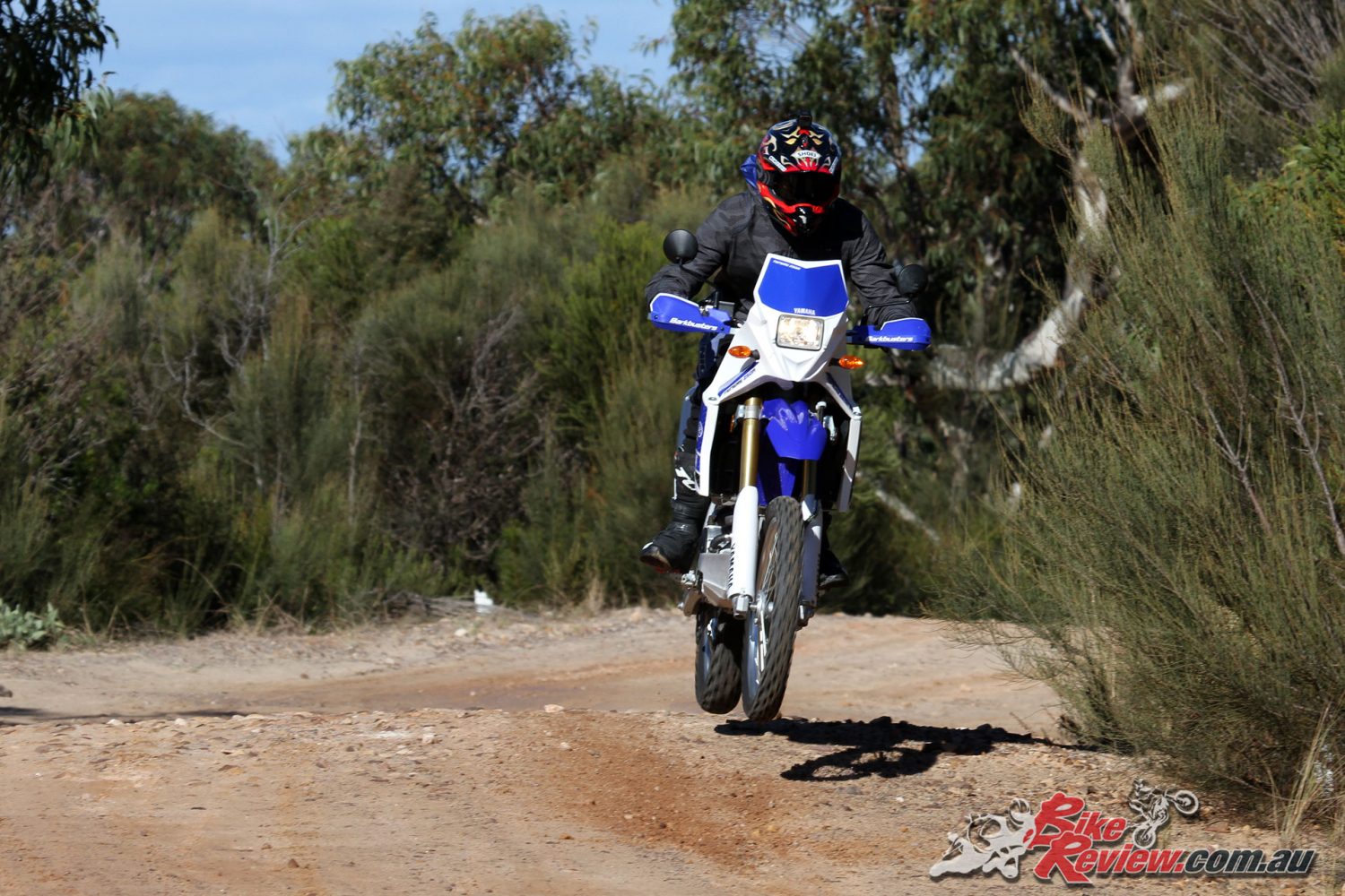 Kris catching a bit of air on our new Project WR250R