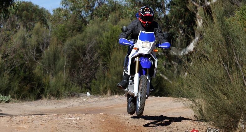 Kris catching a bit of air on our new Project WR250R