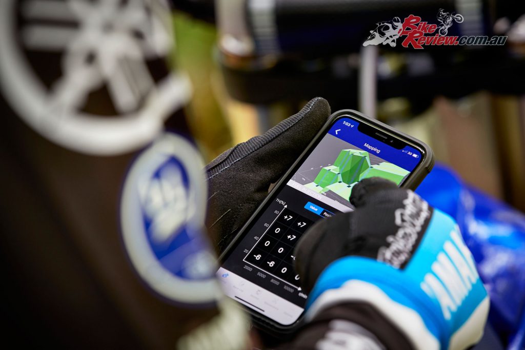 The 2020 YZ250FX features smartphone tuning capability!
