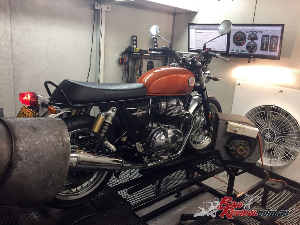 Sydney Dyno ran my bike in, Dave Holdforth putting his experience to good use. Using varying loads, rpm, gears, throttle position, Dave can simulate the perfect road conditions for a run in, without getting arrested on the real roads. At the end an oil and filter change is done. 