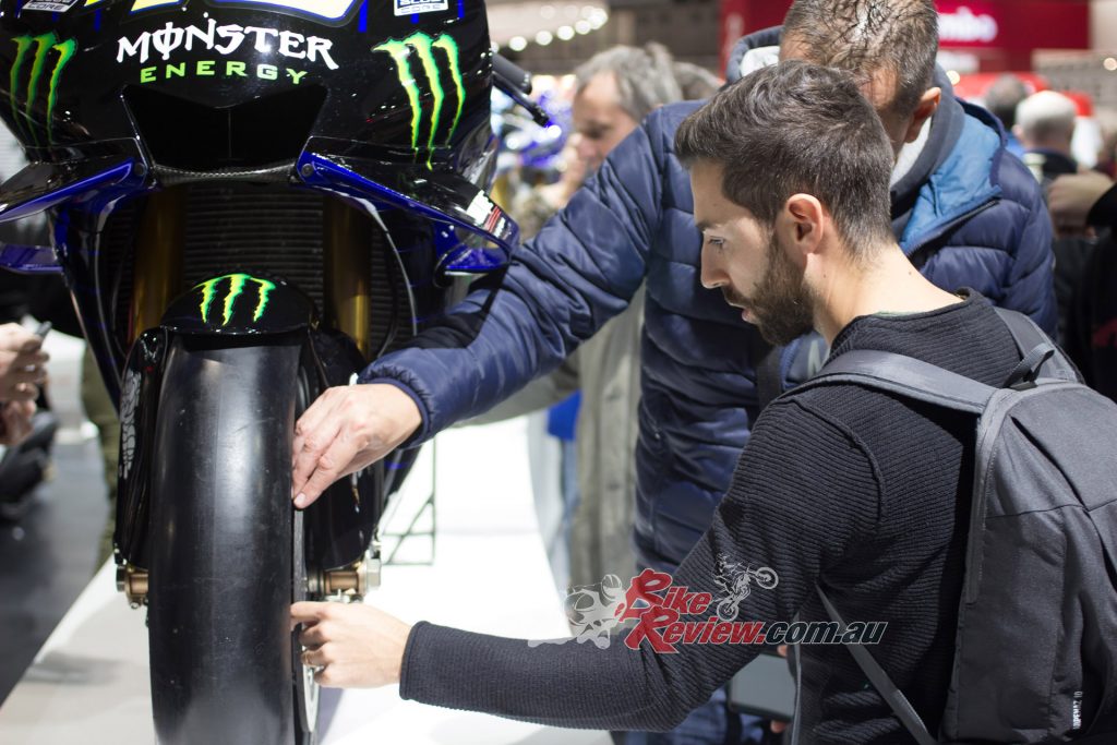 Interactions with Rossi's GP Bike at EICMA