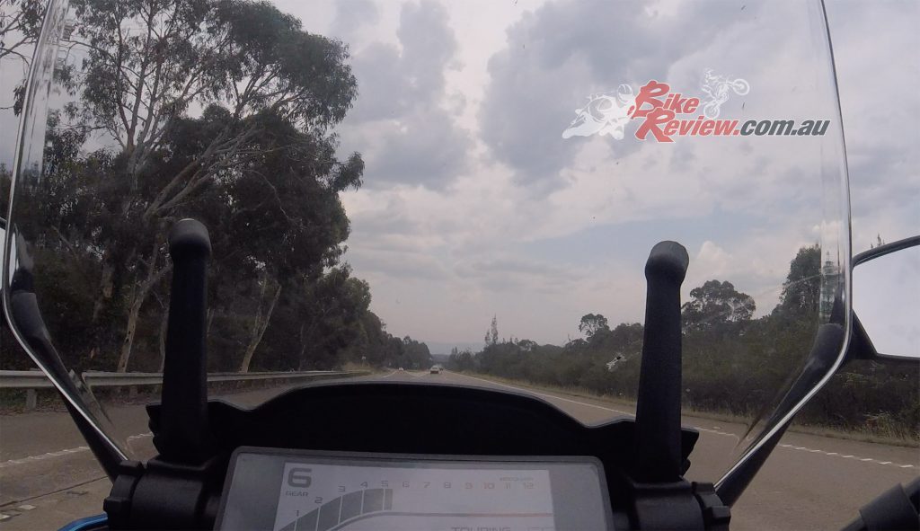 Out on the open highway the CFMoto 650GT is fantastic. The adjustable screen, smooth engine, lack of vibes and seat comfort make it a great package. Taller riders will want more leg room...