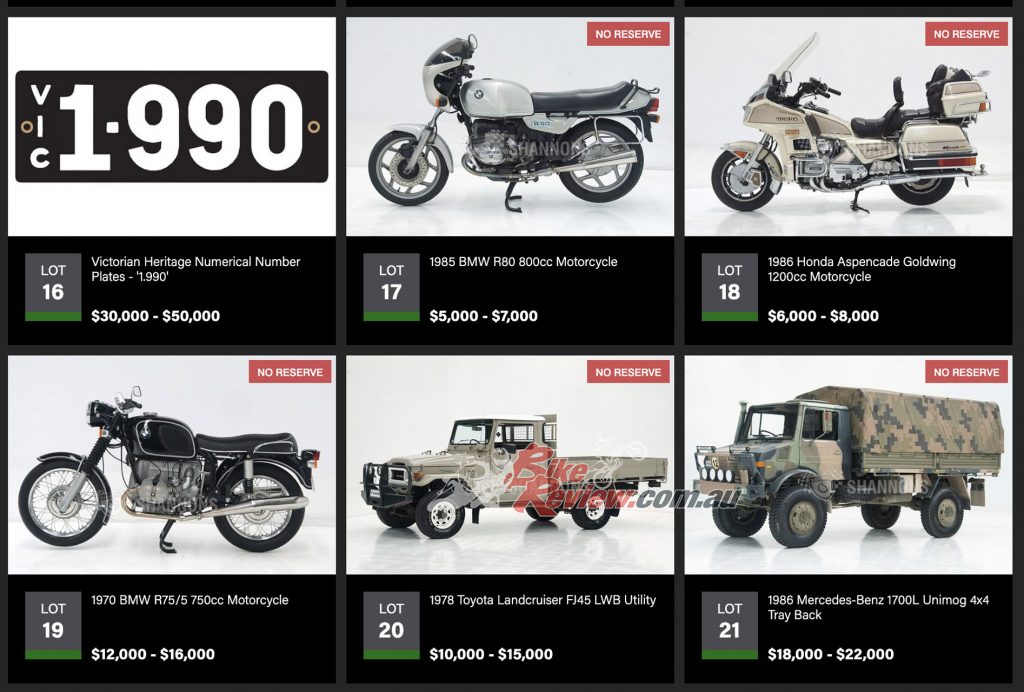 There are many classic cars, motorcycles, Heritage plates and rare memorabilia up for grabs in the Timed Auction!