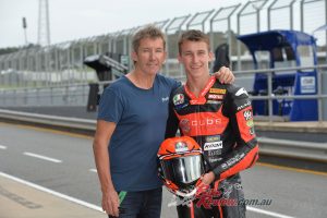 Troy and Oli Bayliss. Oli finoshed 20th overall and is ready for his WSS debut.