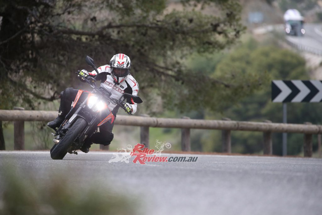 Charging through the hills on the KTM 790 Duke is a fun experience. Just the right balance of size, weight and rideability...