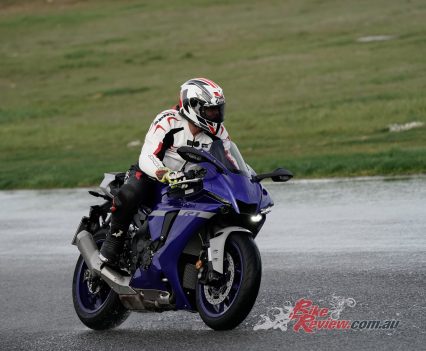 During the wet test Simon was not comfortable o the YZF-R1, also the tyres were well used. We will re-test in the wet over here in OZ.