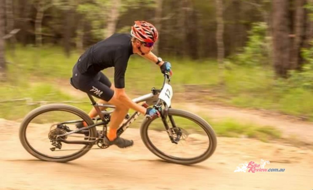 Among other things, Mike Jones keeps himself in top fitness by mountain biking and cycling.