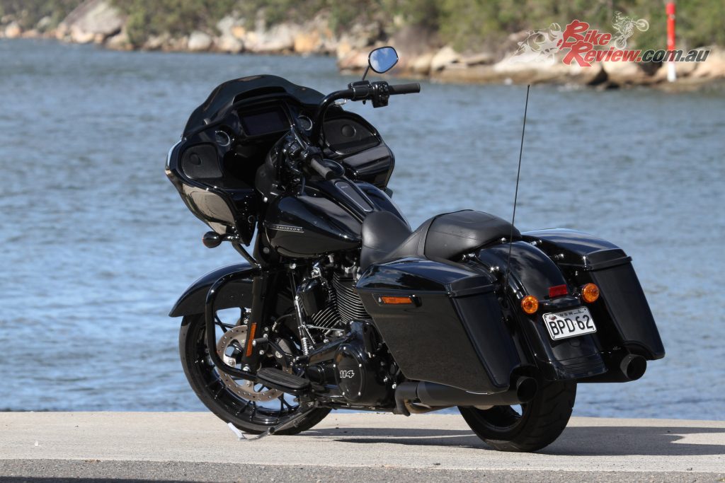 The Road Glide Special has a two-year unlimited km warranty and 8000km service intervals after the first service.