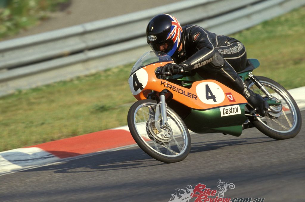"Keep winding in the clutch, and at 14,000rpm there's good power - well, relatively speaking - when the 17bhp power peak is on tap."