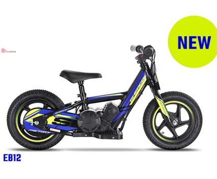 The EB12, with its 12-inch wheels, is suitable for children between the ages of two and six, or weighing up to 34kg, with little or no experience on a balance bike.
