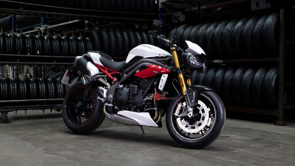 When the Speed Triple hit its 20th birthday, Triumph decided to twist the throttle on fully and make it into a truely wild machine with a suspension and electronic assist rework.