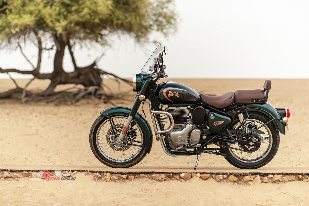 The Classic 350 has a new chassis and engine, plus a massive range of accessories available.