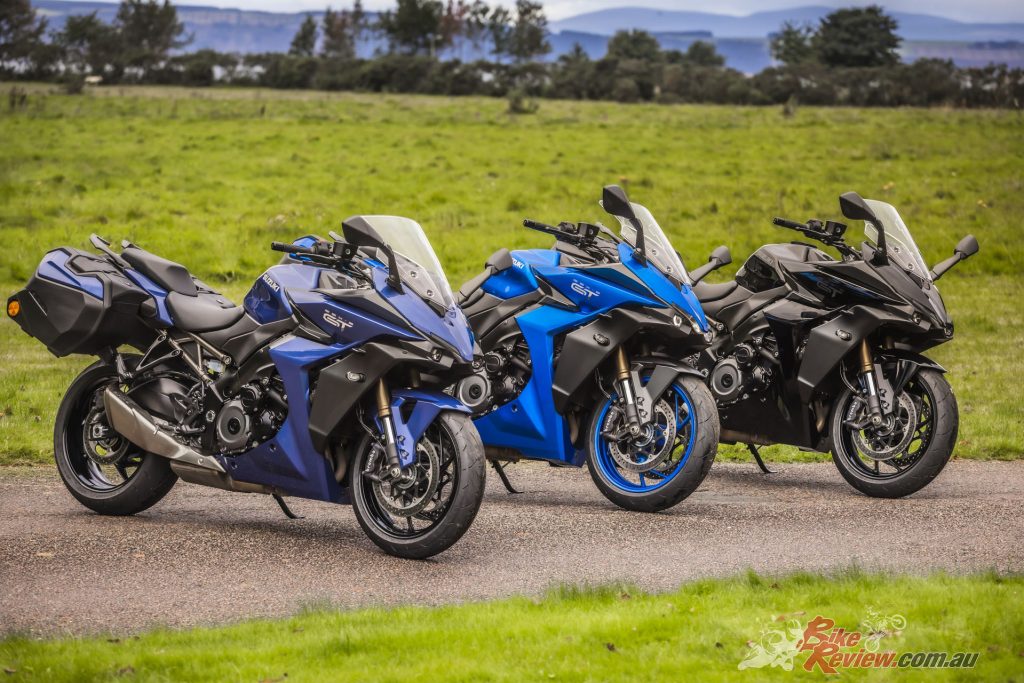 The MY22 Suzuki GSX-S1000GT is due to arrive in Australia during March 2022 and will be available in two colours – Metallic Triton Blue and Metallic Reflective Blue for a manufacturer's recommended retail price of $19,090 *Ride Away.