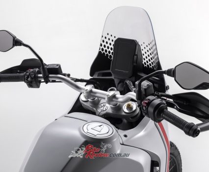 Riding modes are selected through the dash via the controls on the handlebars...