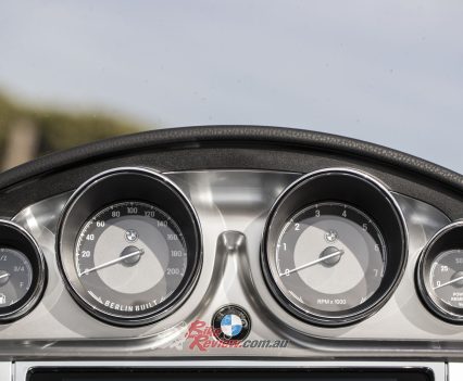 BMW have mixed classic with the future when it comes to the instruments.