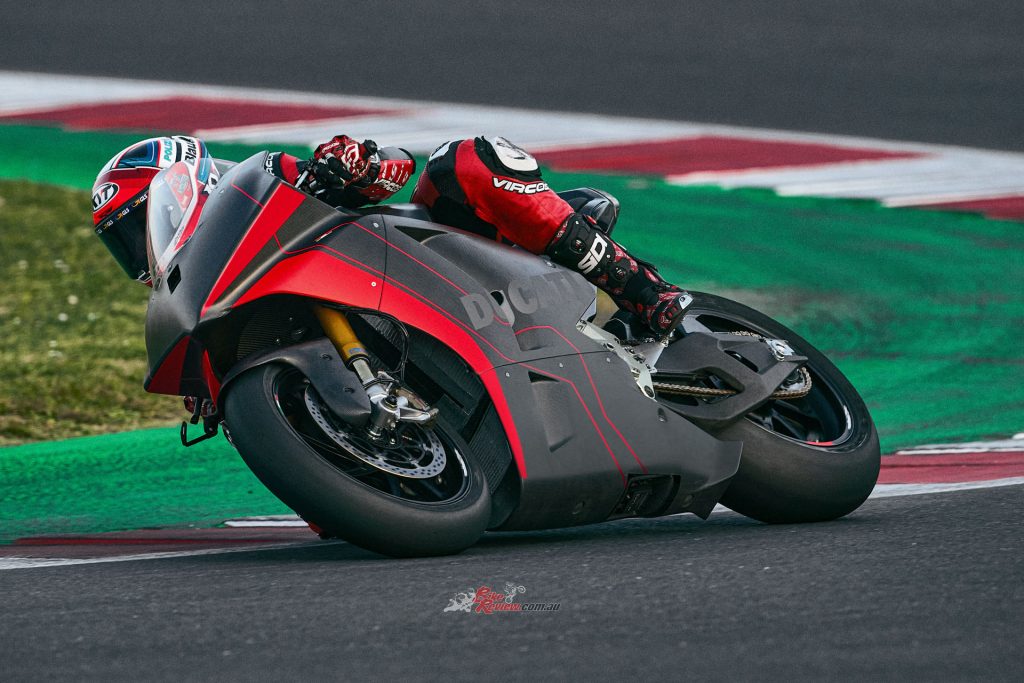 The Ducati MotoE bike took to the track for the first time as it was announced that Ducati will be taking over as the manufacturer for the series.