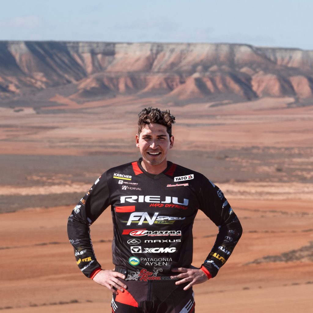 Chilean rider, Patricio Cabrera, will be looking to take the win in his class at the 2022 Dakar Rally on-board a Rieju machine...