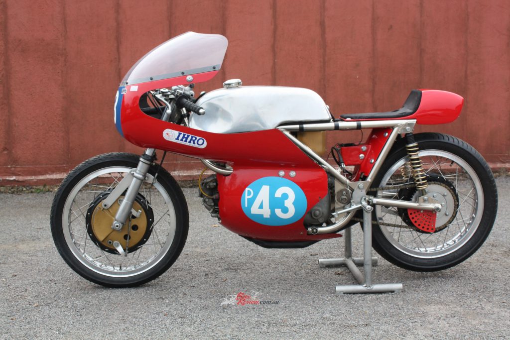 "Around 25 Drixton Aermacchi frames were built from 1965-69, some of which were snapped up by leading GP privateers such as John Hartle and Aussie Kel Carruthers."
