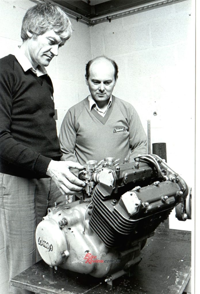 It wasn't long until Wasp were out developing their own engine. A 1000cc DOHC Parallel twin...