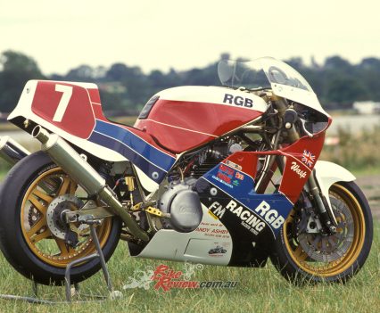 The 17 inch wheels that Alan rode the RGB on seemed to cause trouble at the rear...