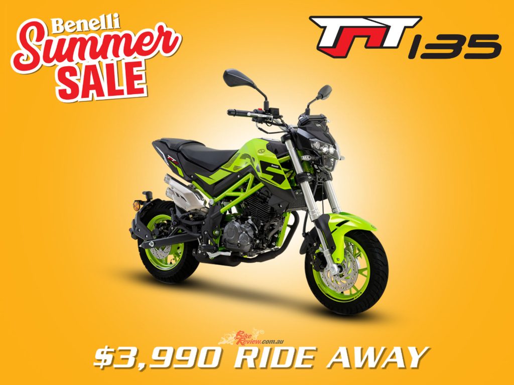 Available for immediate delivery, head down to your nearest Benelli Dealership for a test ride, or visit their website for more information. Here's to a Summer to remember!