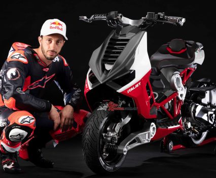 "A three-year period of refinement and collaborative input from Italian MotoGP rider and now brand ambassador Andrea Dovizioso"