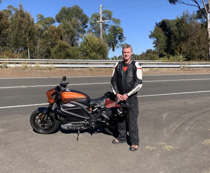 Tim Holland normally rides a GSX-R1000. His background is mostly pure sportsbikes and he is an ex road racer. This was his first ride on an electric motorcycle.