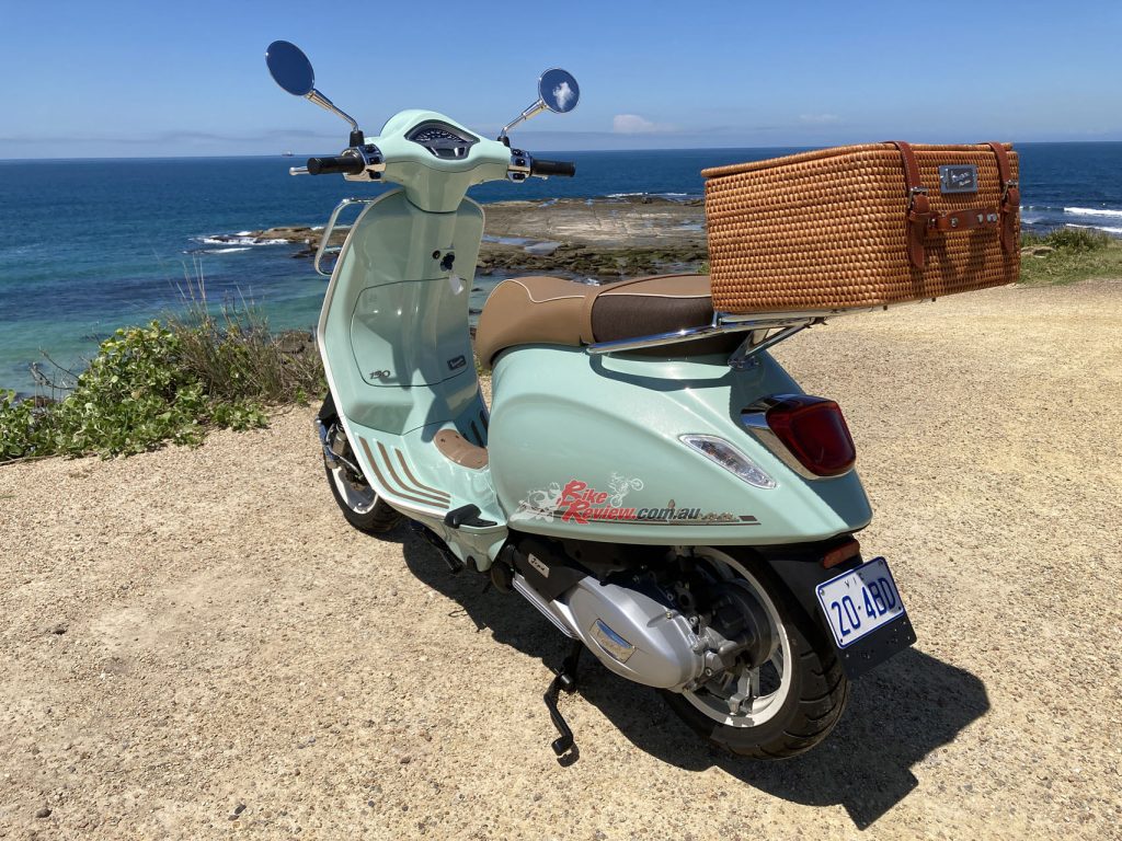 Smooth, refined, stylish. All words that come to mind when riding a monocoque Vespa, particularly the Primavera...